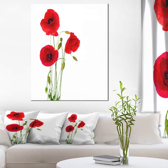 Designart - Isolated Red Poppy Flowers